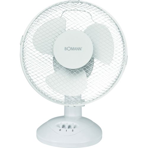 Bild: Bomann VL 1137 CB Tischventilator weiss 23cm, 2 Stufen, oszillierend,