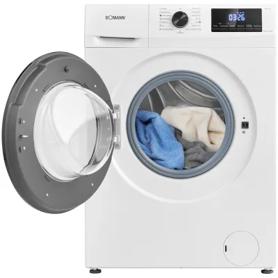 Bomann Waschmaschine WA 7175 Frontlader | 7 kg | 1400 U/min | Energieklasse A | 15 Programme | Dampffunktion | Weiß
