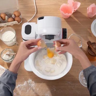 Bosch Küchenmaschine MUMS2AW00 | 700 Watt | 3,8l Kunststoffschüssel | 3D PlanetaryMixing | 4 Stufen | Weiß