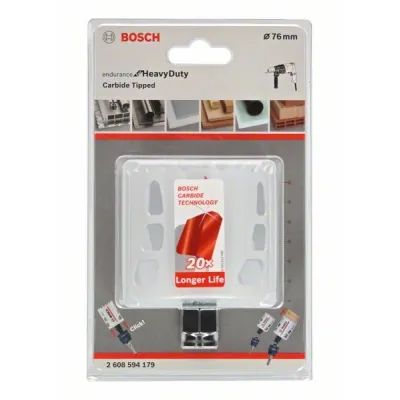Bosch Lochsäge 76mm Endurance for Heavy Duty | 2608594179 | Carbide | für Holz, Edelstahl, Metall, Kunststoff