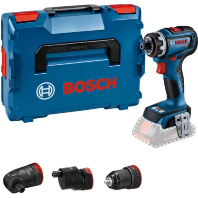 Bosch Akku-Bohrschrauber GSR 18V-90 FC 06019K6203 | 18V | FlexiClick System | 90 Nm | bürstenlos | solo | L-BOXX | blau