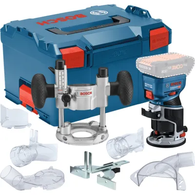 Bosch Akku-Kantenfräse GKF 18V-8 06016C2003 | 18V Brushless Motor | L-BOXX 238 | Taucheinheit | Solo-Version | Blau