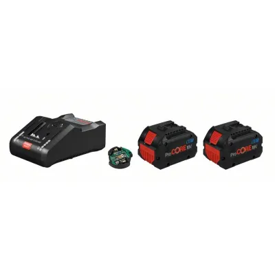 Bosch Akku-Starter-Set 18V | 2x ProCORE18V 8.0Ah | GAL 18V-160 C Schnellladegerät | Bluetooth | AMPShare