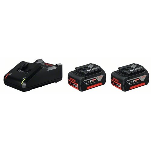 Bild: Bosch Akku Starter-Set (2 x GBA 18 V 4,0 Ah + 1x GAL 18 V-40 )