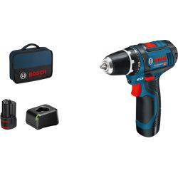 Bosch Akkuschrauber GSR12V-15 Professional, 12 Volt, 2x Akku 2,0Ah, Ladegerät
