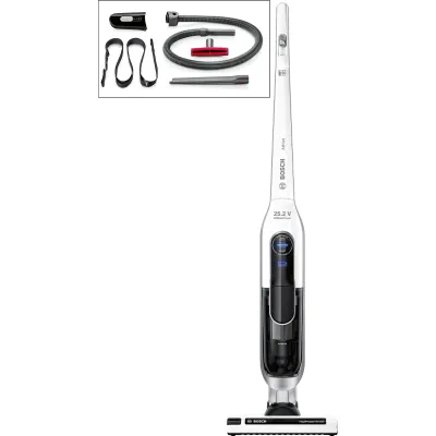 Bosch Akku-Staubsauger Athlet BCH6L2560 | 25,2V | 60 Min Laufzeit | beutellos | weiß/chrom