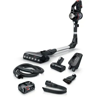 Bosch Akku-Staubsauger BCS712E Unlimited 7 | 18V | Flexibles Knickrohr | 2 Akkus | LED-Düse | Schwarz