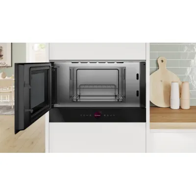 Bosch Einbau-Mikrowelle BEL7321B1 | 900 W Mikrowelle mit Grill | AutoPilot 10 Programme | 21 l | Schwarz | Serie 8