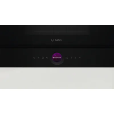 Bosch Einbau-Mikrowelle BER7321B1 | Serie 8 | 21 l | 900 W Mikrowelle + Grill | AutoPilot 10 | Edelstahl | Schwarz