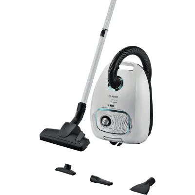 Bosch Bodenstaubsauger BGD41HYG | Beutelstaubsauger Serie 4 ProHygienic | 600W | UltraAllergy Filter | 11m Radius | weiß