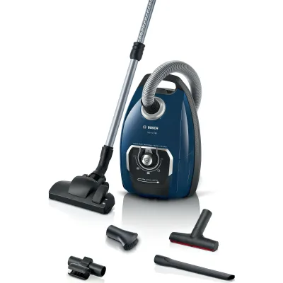 Bosch Bodenstaubsauger Serie 8 BGL8XPER | Beutelstaubsauger 700W | 5L Volumen | 68 dB | 15m Aktionsradius | Blau