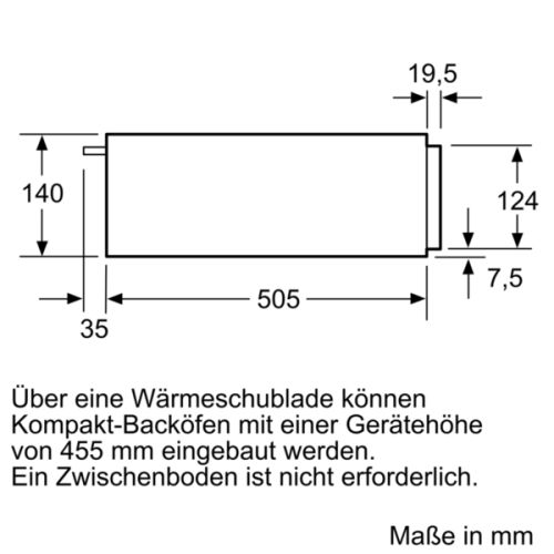 Bild: Bosch BIC510NB0 Wärmeschublade