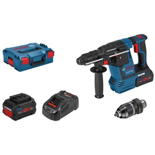 Bild: Bosch Bohrhammer GBH 18V-26F mit 2x Akku 5,5Ah ProCore 18V, Ladegerät und L-Boxx
