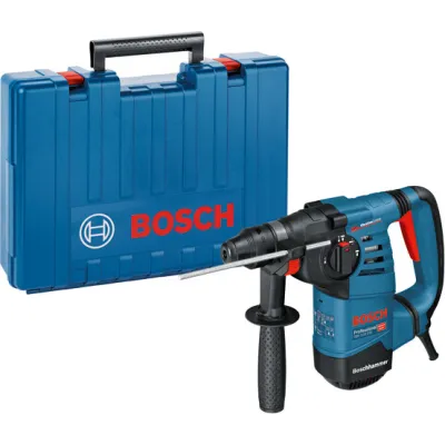 Bosch Professional Bohrhammer GBH 3-28 DFR | 800W | SDS-plus | 3,1J | Schnellwechselbohrfutter | Koffer | Blau