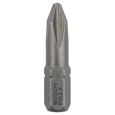 Bosch Schrauberbit PH2 Kreuzschlitz | Extra-Hart | 25mm | 3 Stück | 1/4" Sechskant | S2-Stahl