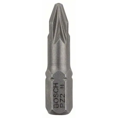 Bosch Schrauberbit Extra-Hart 2607001558 | Pozidriv PZ2 Bit | 25 mm Länge | S2 Stahl | 3 Stück | 1/4" Sechskant