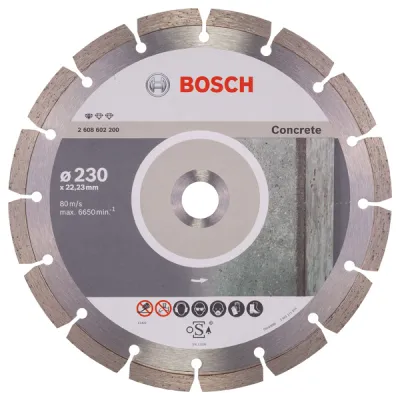 Bosch Professional Diamanttrennscheibe 2608602200 | Beton Schneiden | Ø 230 mm x 22,23 mm | Winkelschleifer Zubehör
