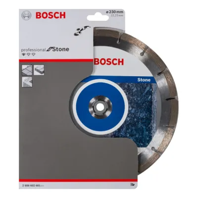 Bosch Diamanttrennscheibe 2608602601 | Standard for Stone | Ø 230 mm x 22,23 mm | Trocken | für Backstein, Kalksandstein