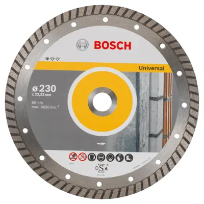 Bosch Diamanttrennscheibe 230 mm | Standard for Universal Turbo | 22,23 mm | Winkelschleifer | Stein | sauberer Schnitt