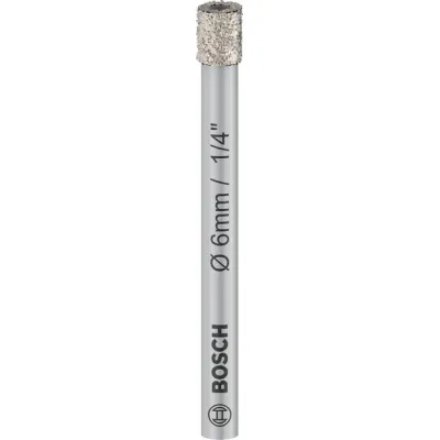 Bosch Diamantbohrer 2608599049 | Bohrkrone für Keramikfliesen 6 mm | Arbeitstiefe 66 mm | Trockenbohren | Wachskühlung