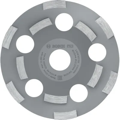 Bosch Diamanttopfscheibe 2608602553 | Expert for Abrasive | 125 x 22,23 x 4,5 mm | Schleifscheibe für Beton | langlebig