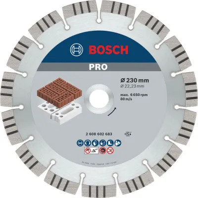 Bosch Diamanttrennscheibe 230x22,23mm 2 608 602 683