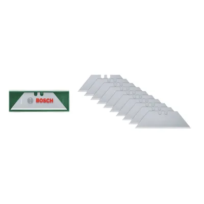Bosch Trapezklingen 1600A032UT | 10 Stück Ersatzklingen | SK5-Stahl | robust & scharf | für Teppich, Pappe, Kunststoff