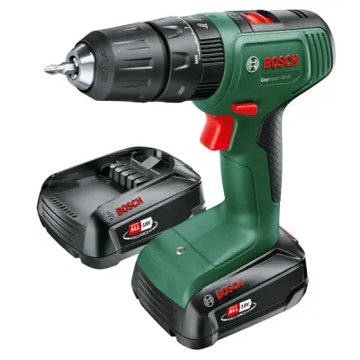 Bosch Akku-Schlagbohrmaschine EasyImpact 18V-40 | 2x 2,0Ah Akku | 18V | 36 Nm | Ladegerät | 34-tlg. Zubehör-Set | Koffer