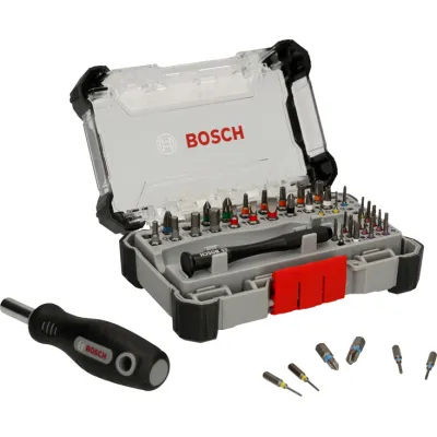 Bosch Schrauberbit-Set 2607002835 | 42-teilig | Präzisions- & Standardbits | 53 mm Länge | Metall | grau/schwarz