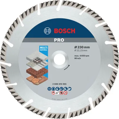 Bosch Diamanttrennscheibe 2608615065 | Ø 230 x 22,23 mm | Standard für Universal | Beton & Mauerwerk | Winkelschleifer