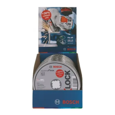 Bosch Trennscheibe X-LOCK 2608619364 | Edelstahl & Metall | Ø125mm x 1,6mm x 22,23mm | 10 Stück | Profi-Langzeit