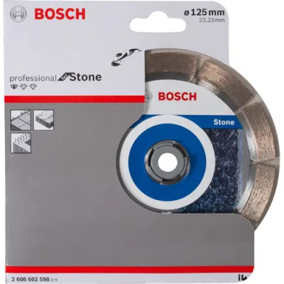 Bosch Diamanttrennscheibe 2608602598 | 125 mm x 22,23 mm | für Stein & Kalksandstein | Winkelschleifer