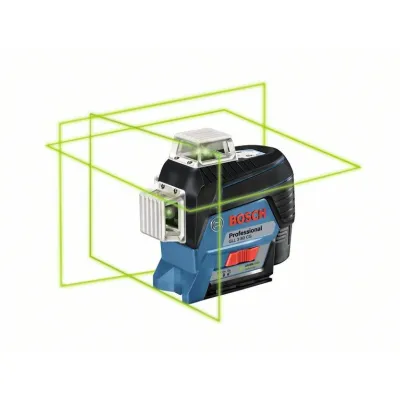 Bosch Linienlaser GLL 3-80 CG 3x360° grün | 30m Reichweite | 12V Li-Ion Akku | BM1 | IP54 | blau