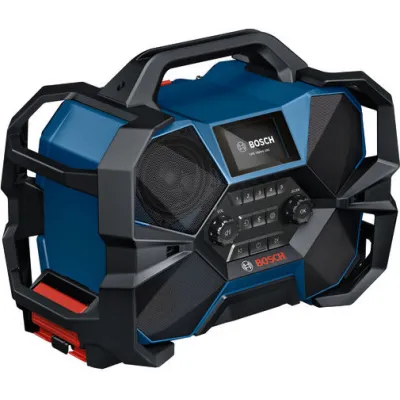 Bosch Professional Baustellenradio GPB 18VH-6 SRC | 18V/12V Akku | DAB+ FM Bluetooth USB | IP54 | L-BOXX | Blau