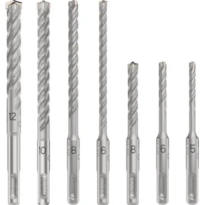 Bosch Bohrer-Set SDS-plus-5X 2608707246 | Hammerbohrer-Set 7-teilig 5-12mm | Beton | Wolfram-Carbid