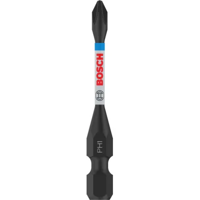 Bosch Bit PRO Phillips Impact 2608522519 | PH1 | 55 mm Länge | 2 Stück | Kreuzschlitz Schrauberbit | robust