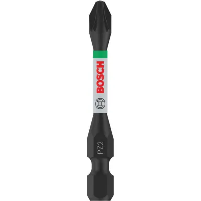 Bosch Bit-Set 2608522544 | Pozidriv Impact Bits PZ2 | 55 mm Länge | 2-teilig | robust | hohe Drehmomentbeständigkeit