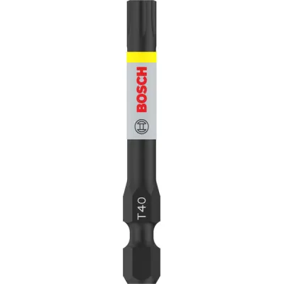 BOSCH Bit PRO Impact T40 2608522533 | Torx Schrauberbit | 55 mm Länge | 2 Stück | robust | hohe Drehmoment-Belastung