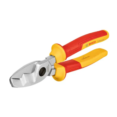 Bosch VDE Kabelschere 1600A02NF4 | 200mm | isoliert bis 1000V | max. 20mm Ø | 70mm² | Zweiklingen-Technologie | rot/gelb