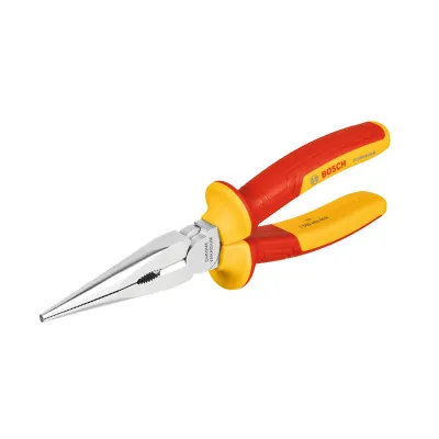 Bosch Professional VDE Spitzzange 1600A02NE3 | 200mm gerade | isoliert bis 1000V | Chrom-Vanadium-Stahl | rot/gelb