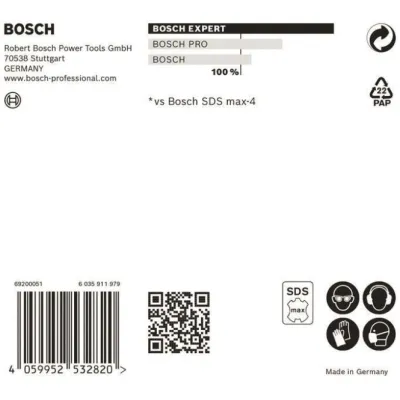 Bosch Hammerbohrer SDS-max-8X 2608900208 | 14x400x540mm | Beton & Stahlbeton | Vollhartmetallkopf | Profi-Zubehör