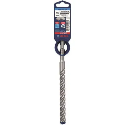Bosch Hammerbohrer SDS-plus 7X 2608900130 | 16x150x215mm | Betonbohrer Vollhartmetall | 4-Schneider | für Stahlbeton