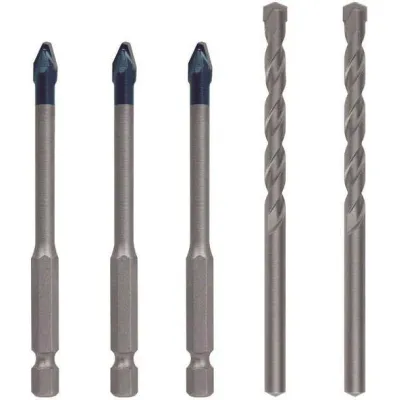 Bosch Bohrer-Set EXPERT HEX-9 2608900596 | Fliesen- & Keramikbohrer | 5-tlg. | 6 mm | Hartkeramik | Carbide