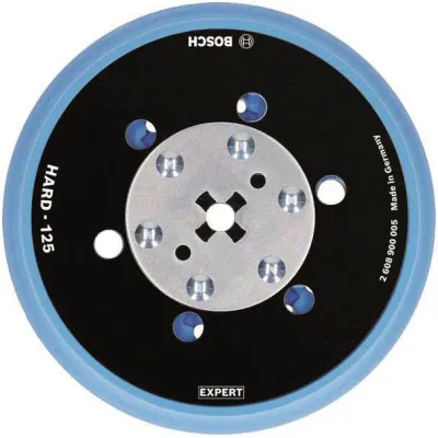 Bosch Universal-Stützteller 2608900005 | Multiloch-Pad 125 mm hart | Exzenterschleifer Zubehör | M8+5/16 | schwarz