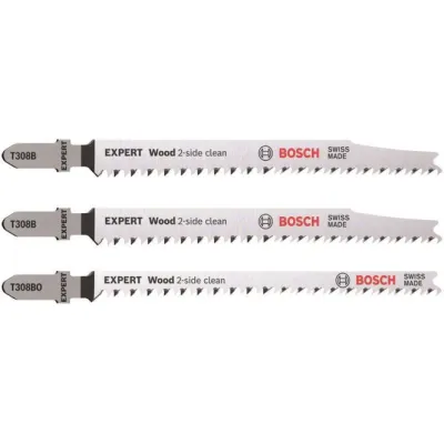 Bosch EXPERT Stichsägeblätter 3Stk Set Wood 2-side clean