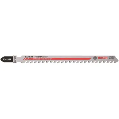 Bosch Stichsägeblätter T341HM 2608900564 | EXPERT Serie | 3 Stück | Carbide für Fiber Plaster, Gipskarton, Zementfaser