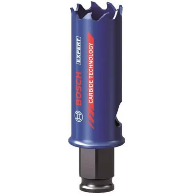 Bosch Lochsäge 2608900421 EXPERT ToughMaterial | Ø 25 mm | Schnitttiefe 60 mm | Holz, Metall, Kunststoff | Schwarz/Blau