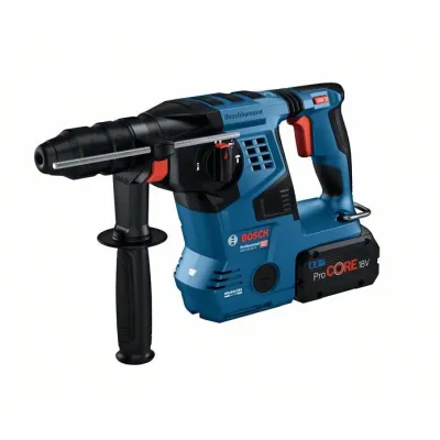 Bosch Akku-Bohrhammer GBH 18V-28 CF | SDS-plus | 18V | 2x 8Ah Akku | 3,3 J | Bluetooth | inkl. GDE 18V-16 | L-BOXX