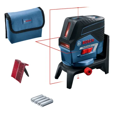 Bosch Professional Kreuzlinienlaser GCL 2-50 C | Kombilaser | Bluetooth | Dual Power | 20 m | IP54 | Rot
