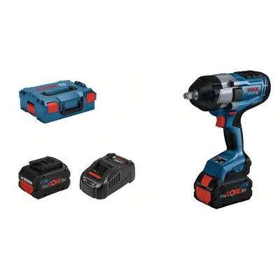 Bosch Professional Akku-Drehschlagschrauber GDS 18V-1000 | 2x 8Ah | 1000 Nm | Ladegerät | 1/2" | L-Boxx